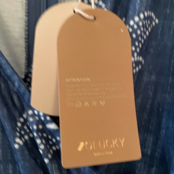 NWT Zolucky Blue White floral wide leg Jumper Boho beach festival summer S - Picture 8 of 14